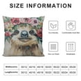 thumbnail image 5 of Nawypu  Throw Pillow Cover Watercolor Cartoon Sloth Tropical Animal Pillow Case Decorative Outdoor Cushion Couch Sofa Pillowcases, 5 of 5