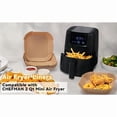 thumbnail image 3 of 9.05" Square Air Fryer Liners with High Rim, Disposable Baking Paper for 6Qt 8Qt Fryers, 3 of 13