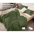 thumbnail image 2 of RUVANTI 100% Cotton Duvet Cover Waffle Weave - Big Box - Olive Green - King - 3 Pieces, 2 of 8