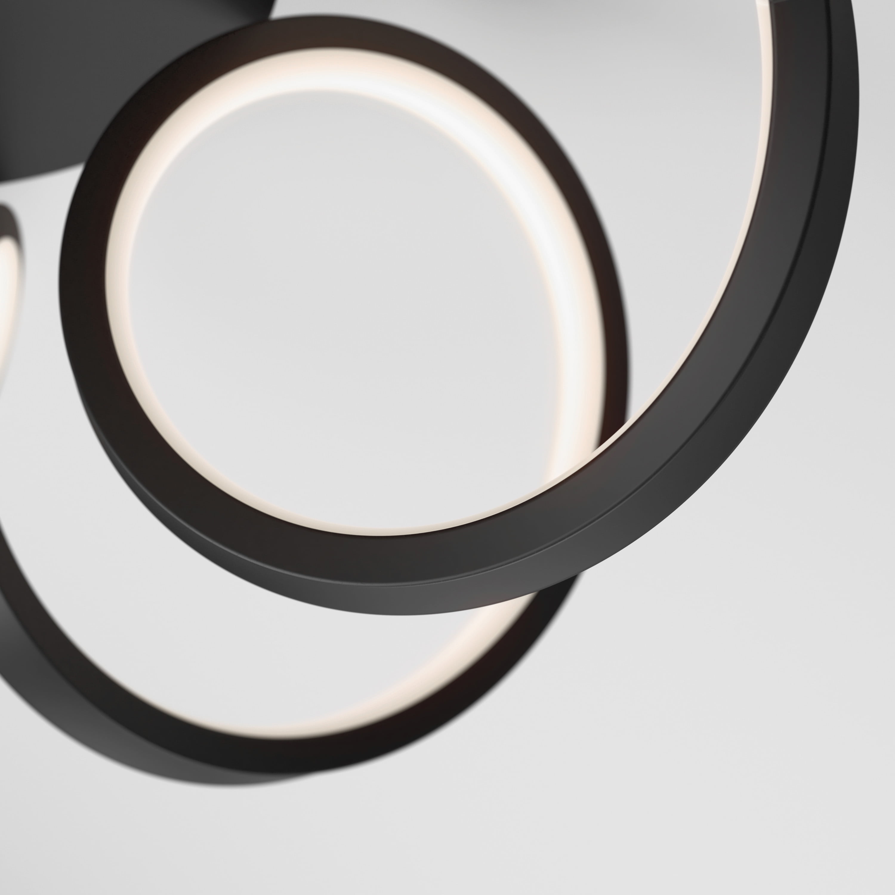 Artika Swirl Ribbon Integrated LED Pendant Light Black