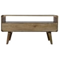 thumbnail image 3 of Oak - ish Appearance, 4 Legs Structure / Hold TV Up to 49 Inches, Create Cozy Atmosphere, 3 of 4