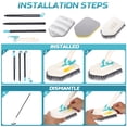 thumbnail image 6 of YEERSWAG Shower Cleaner Brush with 50" Extenable Handle Tub Scrubber Shower Brush with 180° Rotating & Locking Head,3 Replacement Brush Heads., 6 of 8