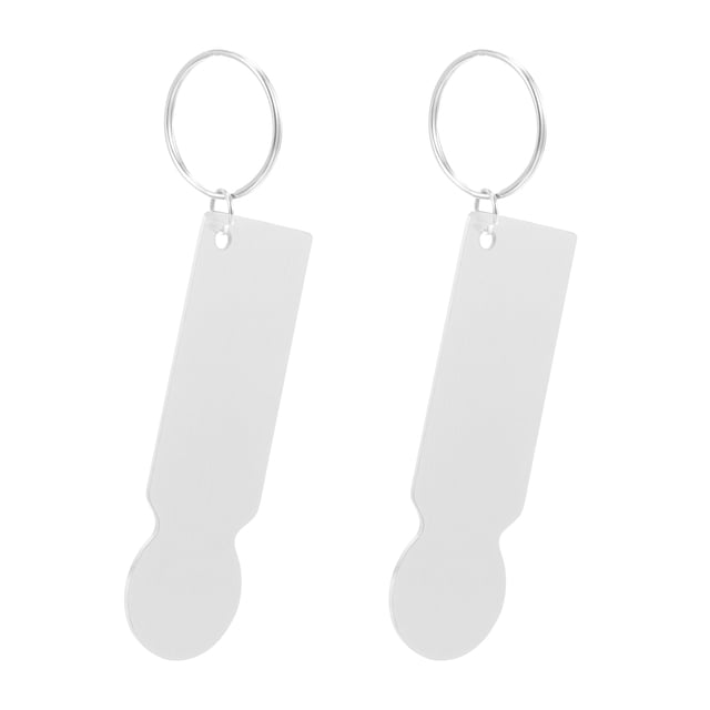 Shisuyan Jetons de Chariot de Magasinage en Acier Inoxydable 2 Pcs 3.0X0.9X0.04 Po
