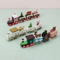 thumbnail image 5 of Table Top Ornament Christmas Decoration Painted Wooden Christmas Train Mini Locomotive Kid Gift Embellishments 19.5*7*2.5cm 58g, 5 of 5