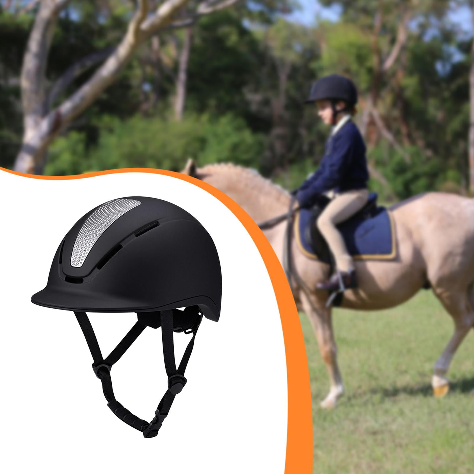 harayaa Equestrian Helmet Adjustable Equestrian Supplies Bike Helmet Horse Equipment Silver