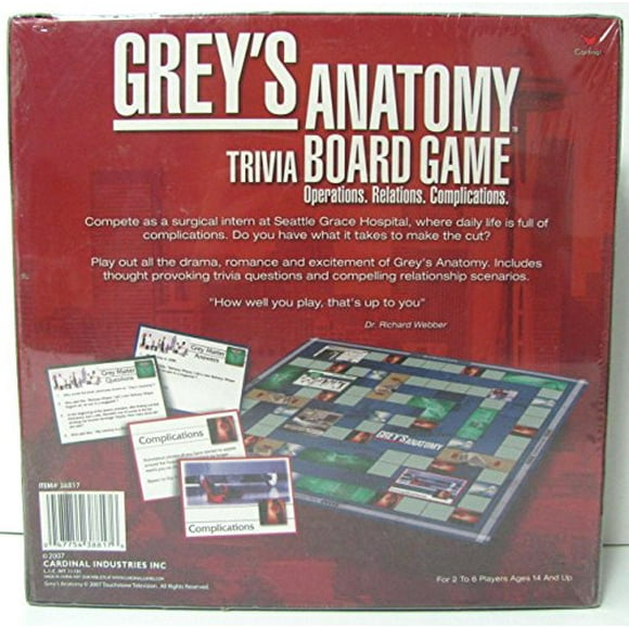 5Star-TD Grey's Anatomy Trivia Board Game
