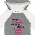 thumbnail image 4 of Inktastic I've Got Daddy Wrapped Around My Little Finger Girls Long Sleeve Baby Bodysuit, 4 of 5