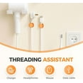 thumbnail image 2 of 6 Pack 360° Rotatable Cord Organizer, Adhesive Spring Cable Clips, Desk Cable Management Holder for Home Office Car Wall Nightstand, White, 2 of 7
