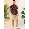thumbnail image 4 of Lars Amadeus Camisas abotonadas de mancorcon bloques de colores geométricos irregulares pahombre amarillo borgoXXL, 4 of 6