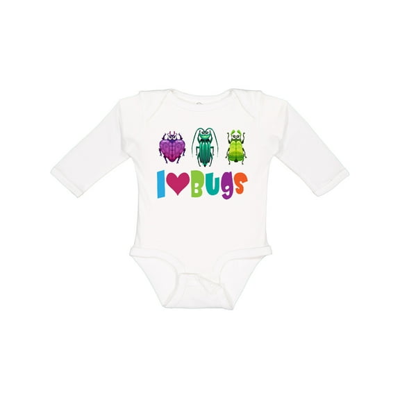 Inktastic I Love Bugs Boys or Girls Long Sleeve Baby Bodysuit