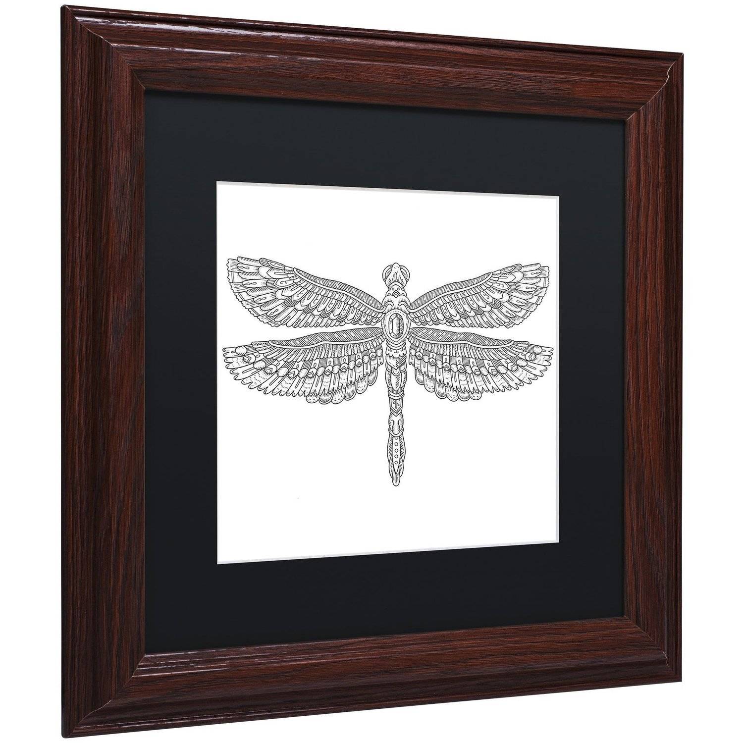Trademark Fine Art "Spirit Animals 4" Canvas Art by Filippo Cardu, Black Matte, Wood Frame