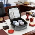 thumbnail image 2 of GUOOL Office Stamp Lock Box Tote Portable Storage Bag for Stamper Document 21cmx14cmx11cm, 2 of 3
