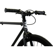 Golden Cycles Single Speed Fixie Bike – Lightweight Steel Frame, Flip-Flop Hub, 700c Wheels, Multiple Sizes & Deep V Rims (Vader, 45)