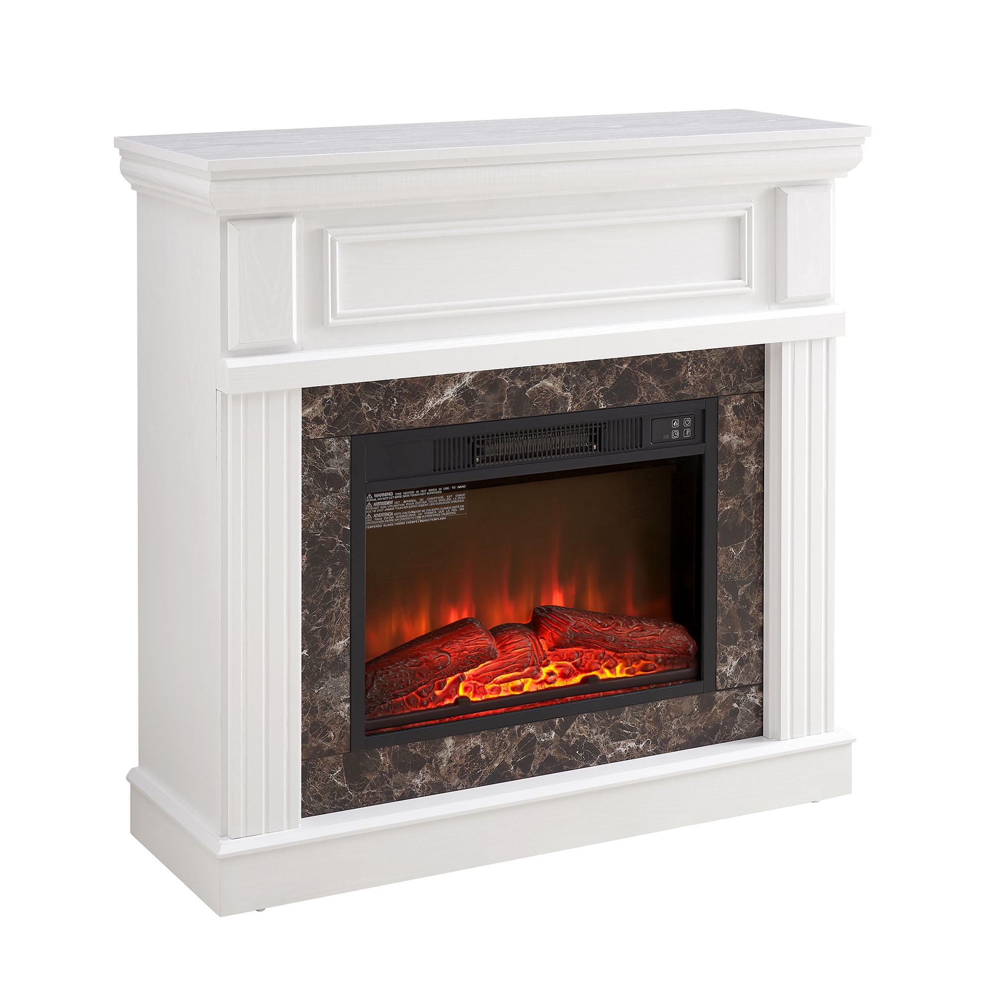Electric Fireplace Mantel in 23" Insert & Adjust Flame Adjustable Temperature & Timer Compact Design - Stylish Heating Solution For Small Spaces