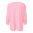 thumbnail image 5 of Mceream St Patty's Day Shirt Women 2026 Casual Graphic Tees Plus Size 3/4 Sleeve Irish Clover Shirts Funny Saint Patrick's Tunic Tops Pink S, 5 of 5