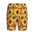 thumbnail image 7 of Daiia Colorful Bohemian Sunflower Mens Woven Stretch Pajama Short,Short Pajama Pants-4X-Large, 7 of 7