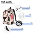 thumbnail image 3 of Easygdp Pink Cheetah Art Mochila de Lona Resistente para Laptop, Compatible con Laptops de 15 a 17 pulgadas, Ideal para Escuela, Trabajo y Viajes-Small, 3 of 5