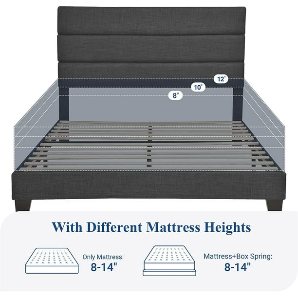 クレジェンテ♡Lucirveil ②箱4個 Amazon.com: Allewie Upholstered Full Size Platform Bed Frame