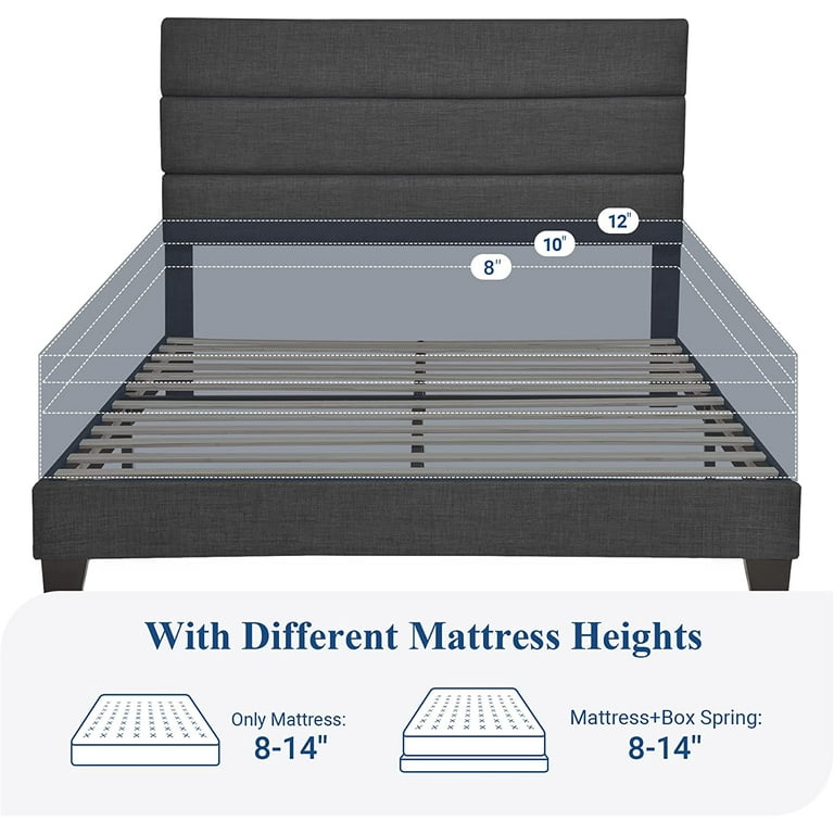 額縁 AYK/ A3size order made Allewie King Size Platform Bed Frame with Fabric Upholstered