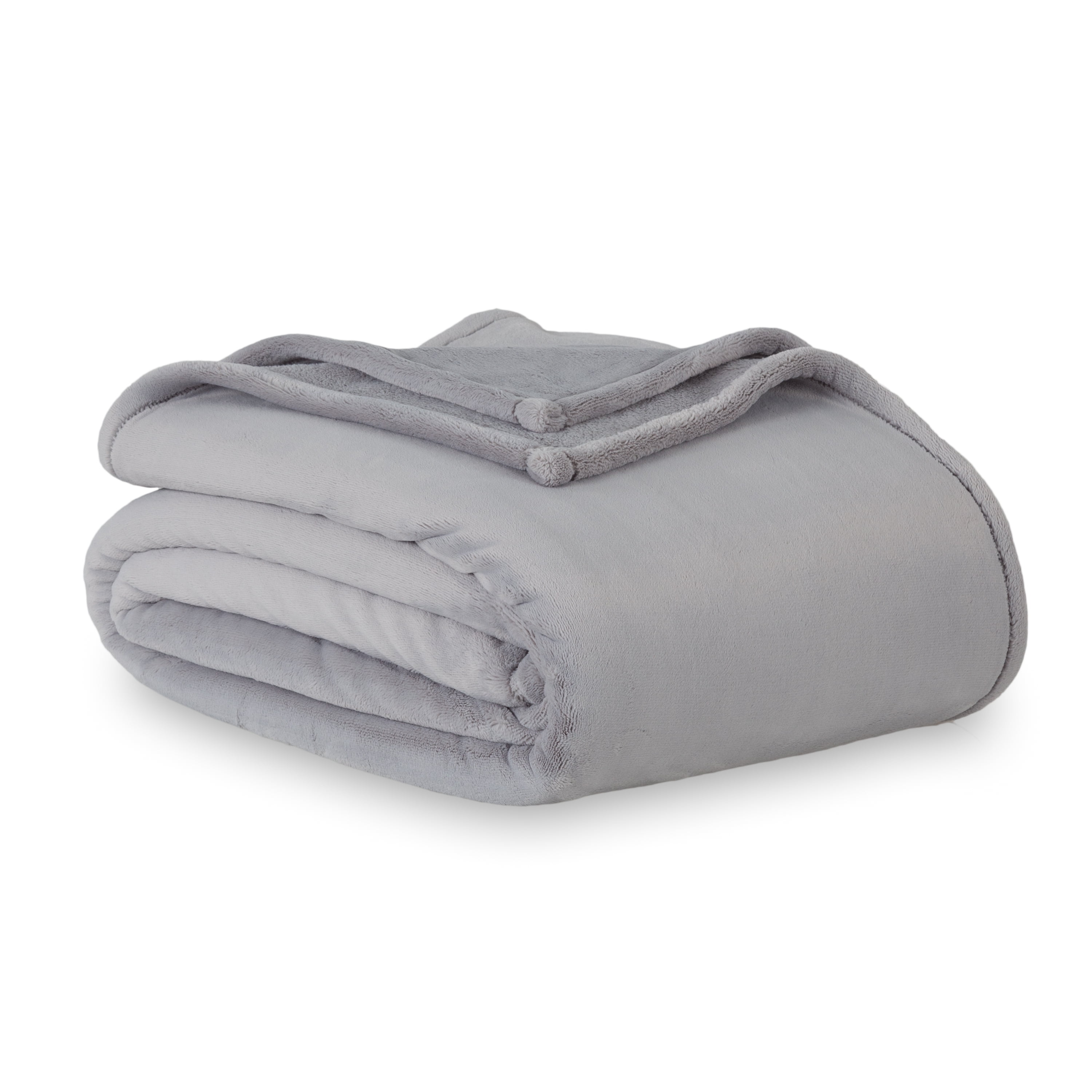 Hotel Style Oversized Luxury Plush Bed Blanket in Full/Queen, 90” x 94”, Grey