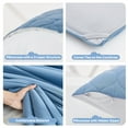 thumbnail image 3 of Bestier Blue Full Size Comforter Set | 3-Piece Bed in a Bag for All Seasons, Luxury Hotel Bedding Sets, U-Shaped Stitched Clump-Free Sorona Plant-Based Fiber, Gifts for Women Men, 3 of 7