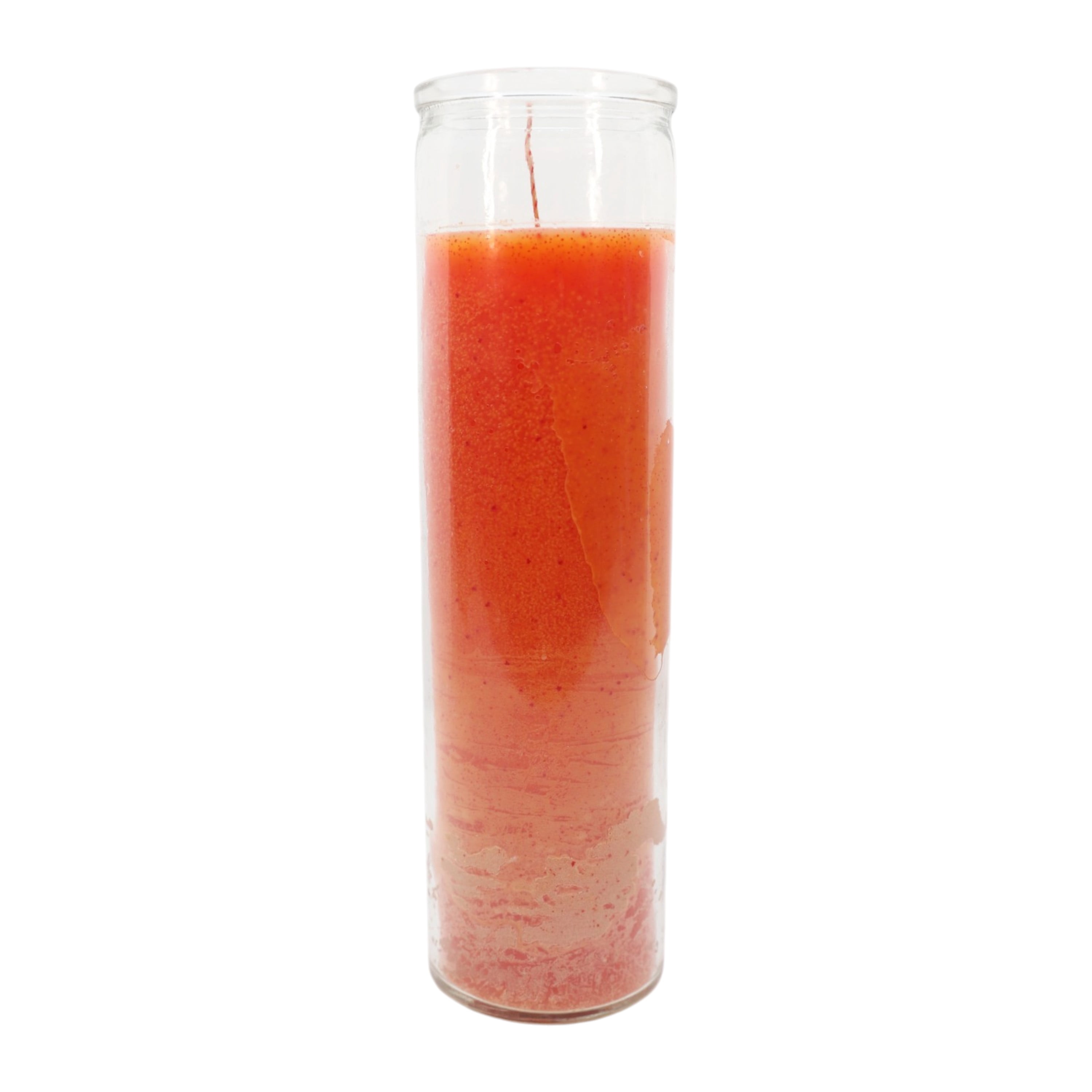 (4 pack) MagicLight Religious Candles 9.6 oz - Clear Glass Jar, Unscented Orange Wax
