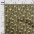 thumbnail image 2 of oneOone Cotton Poplin Dark Olive Green Fabric Floral Line Drawing Quilting Supplies Print Sewing Fabric By The Yard 42 Inch Wide, 2 of 4