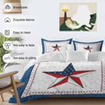 thumbnail image 3 of 3 Piece 4th of July Duvet Cover Set California King, Microfiber Comforter/Quilt Cover with Corner Ties and 2 Pillowcases, Independence Day Blue Board Star All Season Soft Bedding with Zipper Closure, 3 of 8