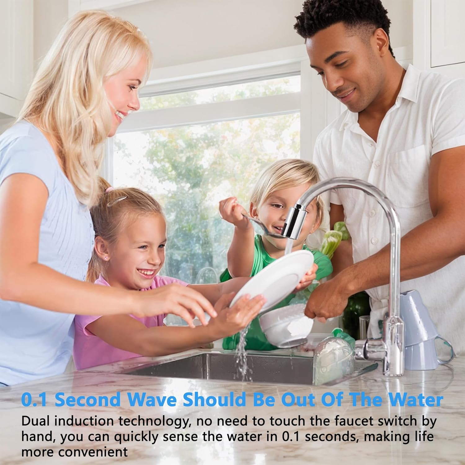 Transform Your Faucet with Our Touchless Automatic Adapter: Motion Sensor for Bathroom & Kitchen, Hands-Free Aerator, Easy Install on M22/M24 Taps