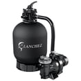 thumbnail image 1 of LANCHEZ 16in Sand Filter Pump for Above Ground Pool with Timer, 1.5HP, Max 4900GPH for Pools Up to 16000GAL, 6-Way Valve Pool Sand Filter System, Enhanced Circulation for Crystal-Clear Pool, 1 of 7