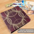 thumbnail image 4 of FORMRS 3 Ring Photo Album 4"x6" Self Adhesive Large Capacity PU Leather Cover, Gold Abstract Pattern, 4 of 8