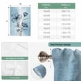 thumbnail image 4 of Blue Flower Tie Up Curtain Valance for Window,Adjustable Rod Pocket Window Curtains Shades,Retro Gradient Texture Painting Plant Leaf Light Filtering Valance Drapes for Living Room Bedroom 46"x63", 4 of 9