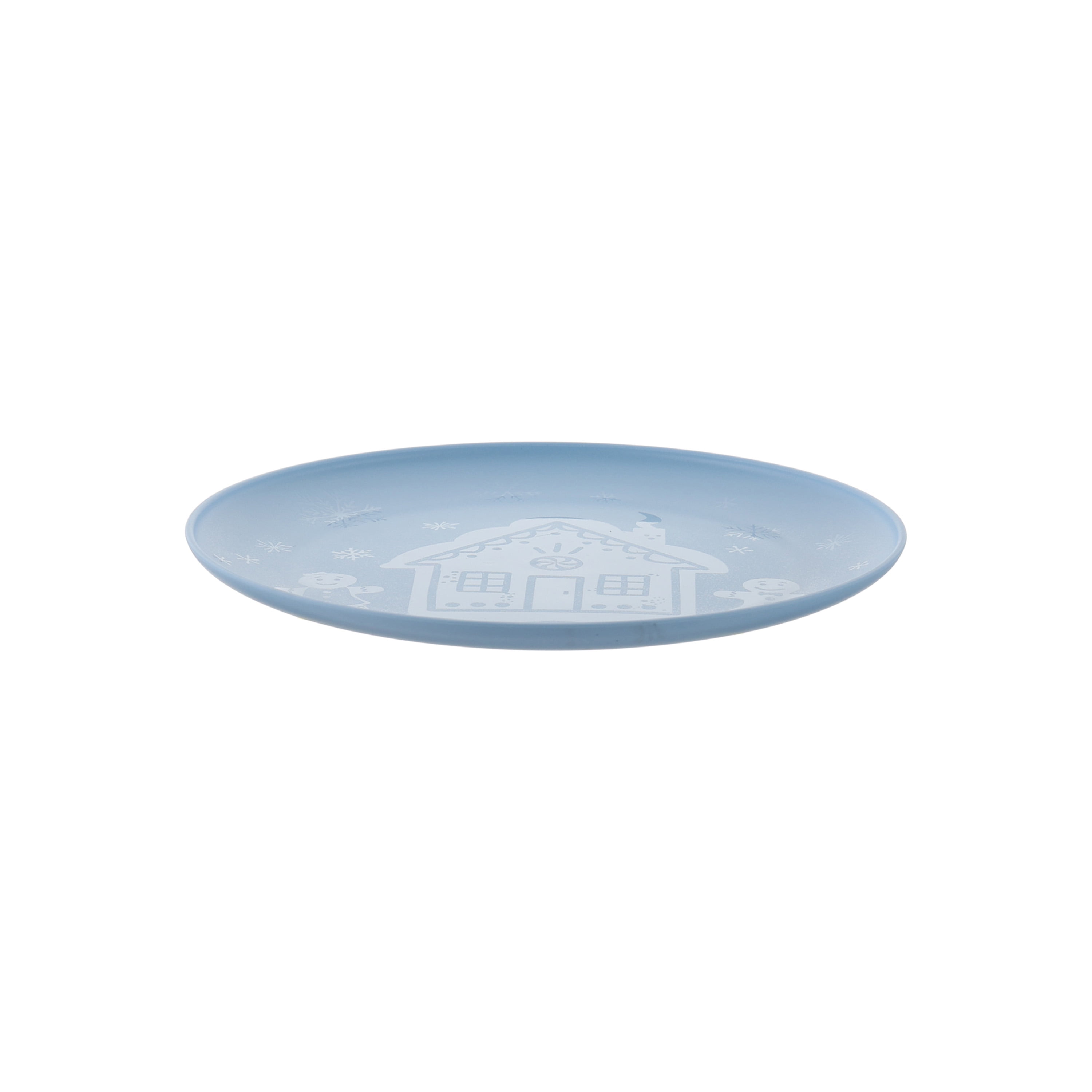 Holiday Time Blue Polypropylene Plate