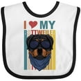 thumbnail image 3 of Inktastic I Love My Rottweiler Dog Boys or Girls Baby Bib, 3 of 4
