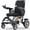 Black, variant on WalkFeel Wide Seat Electric Wheelchair for Adults, Foldable Electric Wheelchair with Oversized All-Terrain Tire, Load Capacity of 400 lbs, Gray