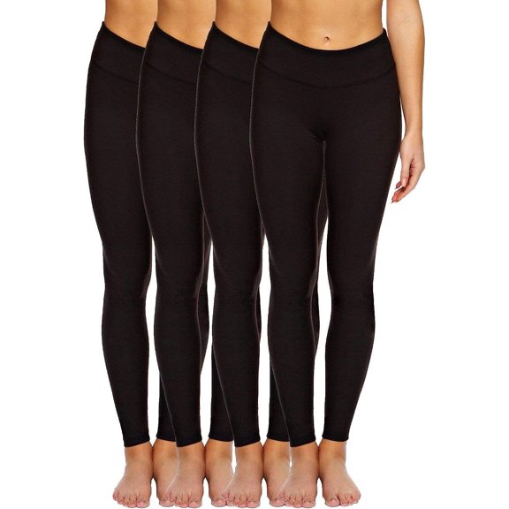 Felina , Sueded Athleisure Performance Legging w/Slimming Waist 4-Pack X-Large Black