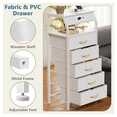 thumbnail image 2 of TYDIMOR Tall Dresser for Bedroom, 5 Drawer with Charging Station, White, Ideal for Adults, 2 of 8