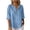 Light Blue, variant on Kukoosong Women T-shirts Solid Color Elbow-length V-neck Loose Fit Cute Style Soft Comfortable Fabric Summer Daily Wear Tops Tee Shirt for Women