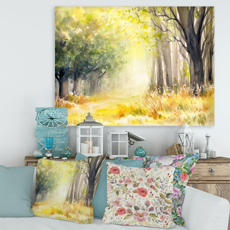 Free Shipping! Designart Bright Sunshine Through Yellow