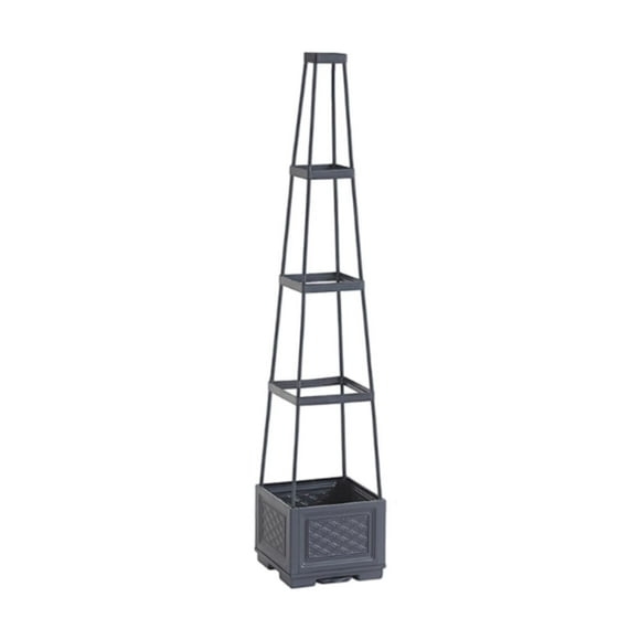 Almencla Planter Box with Trellis Movable Flower Pot for Climbing Plant Cucumber Home A 28cmx28cmx140cm