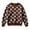 Coffee1, variant on Girls Contrast Polka Dot Print Crewneck Sweatshirt, Long Sleeve Loose Pullover Top for Big Kids, Cute Classic Dotted Casual Sweatshirt Daily School Wear(White4,2-3 Years)
