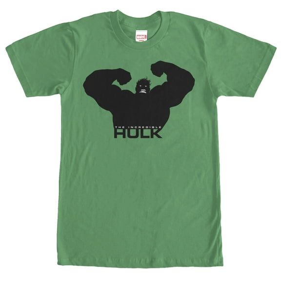 Men's Marvel Hulk Silhouette Graphic Tee Kelly Green Medium