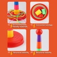thumbnail image 2 of Colorful Plastic Stacking Ring Toy for Toddlers - 5 Rings, 5-Section Telescopic Column, Base & Ball Set | Educational Montessori Toy with Rattle Sound, Safe Smooth Edges | Developmental Gift for, 2 of 6