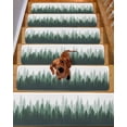thumbnail image 2 of Stair Treads for Wooden Steps,Green Ombre Peel and Stick Stair Treads with Adhesive,Primeval Forest Modern Abstract Art Aesthetics Non Slip Indoor Stairs Runner Rugs Mats for Elders Dogs 8"x30" 4PCS, 2 of 7