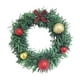 thumbnail image 2 of Corona de bolas navideñas de PVC, adornos navideños, corona de lazo con bolas navideñas, mini corona con candelabros, decoración de mesa para el hogar, decoraciones de Halloween, decoración de otoño,, 2 of 6
