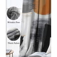thumbnail image 3 of Black Geometric Blackout Curtains for Bedroom Living Room Darkening Curtains 63 Inches Long Abstract Orange Oil Painting Art Window Curtain 2 Panels Set Window Treatment Grommet Drapes 52"x63", 3 of 9