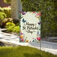 thumbnail image 4 of Happy St. Patrick's Day Garden Flag， 12x18 Inch DoubleSided Spring Floral Butterfly Tulip Yard Flag， Outdoor House Lawn Decor, 4 of 6