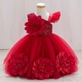 thumbnail image 2 of LWavelet Flower Girls Dress Rainbow Tutu Birthday Party Princess Dress Pageant Gown, 2 of 3