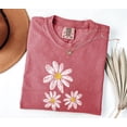 thumbnail image 2 of Daisy Shirt, Boho Floral Graphic Tee, Retro Aesthetic Flower Shirt, Soft Washed Vintage T-Shirt, Spring Shirt for Women, 2 of 6