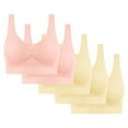 thumbnail image 2 of Gmluru Bras for Women Ultra-Comfort Wireless Seamless Racerback Bra Breathable Light Lift Tank Style 5-Pack Yellow S-4XL, 2 of 6